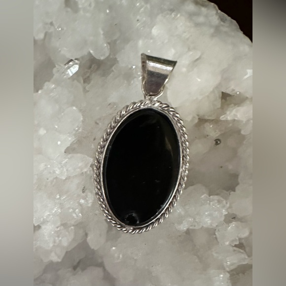 Beautiful Vibrant Multi Colored Dichroic Glass Oval Pendant - Picture 3 of 4